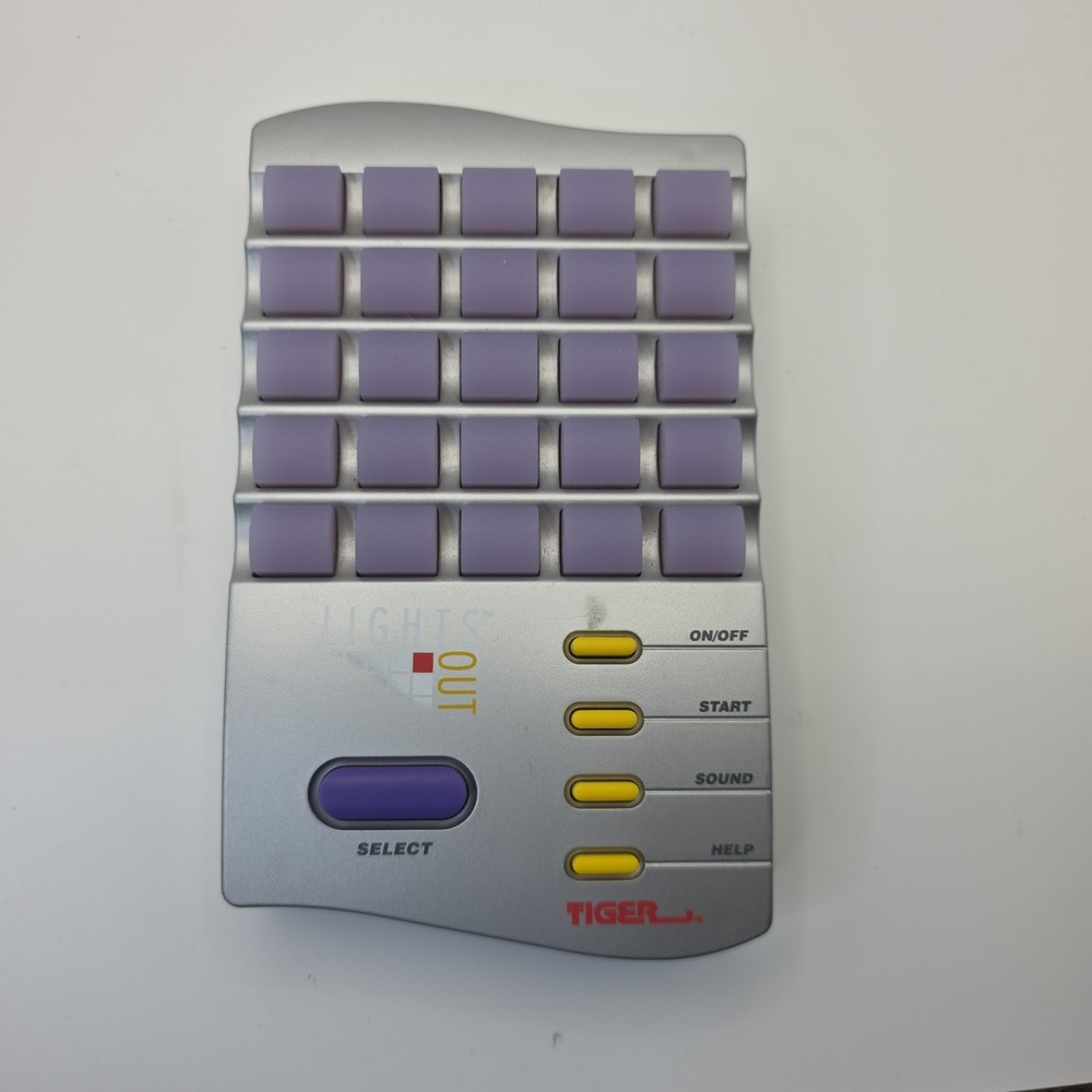Vintage 1995 Tiger Electronics Lights Out Handheld Electronic Puzzle Tested